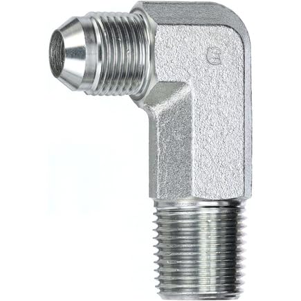 Gates Male Jic 37 Flare to G605000606 Male Pipe Nptf 90 Long (SAE to SAE)