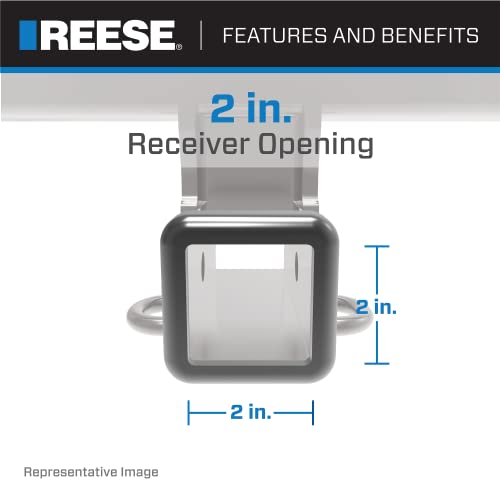 Class III Reese Towpower Custom-Fit Hitch with 2" Square Receiver opening, includes Hitch Plug Cover