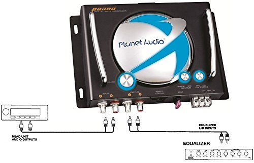 Planet Audio Car PA300 Digital Bass Generator - Remote Subwoofer Level Control, Fine Tune Your Low Range Speaker Subwoofer Frequencies, Equalizer, DPS Audio Processor, Crossover