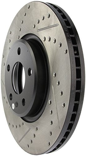 StopTech Centric 127.34010R Sport Drilled/Slotted Brake Rotor (Front Right), 1 Pack