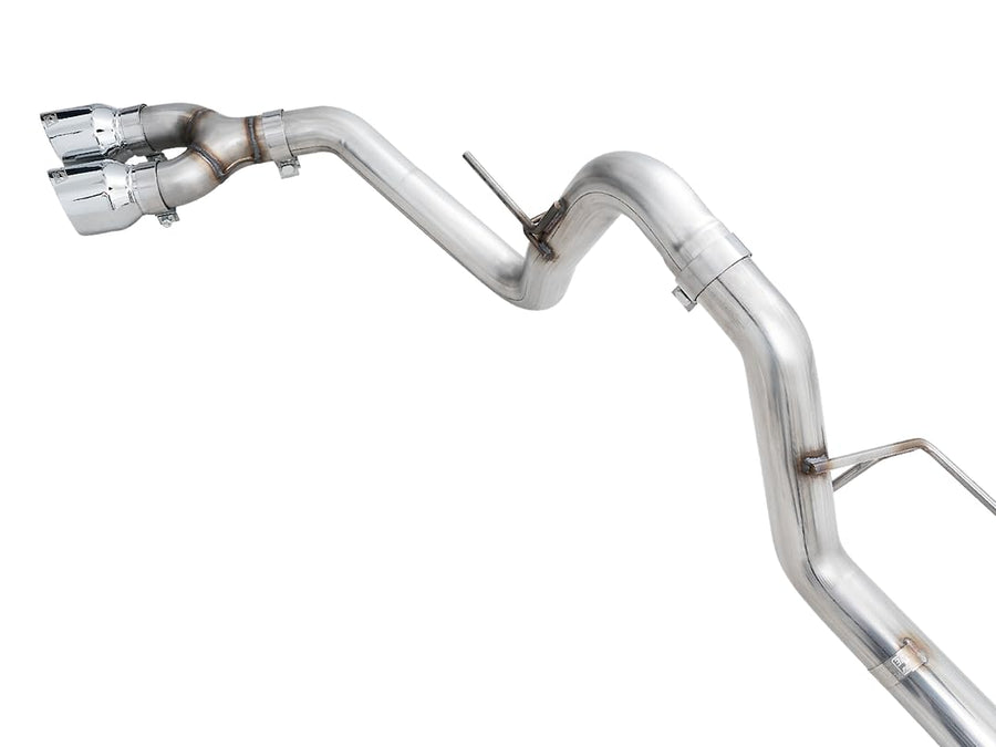 AWE Dual Side Exit 0FG Exhaust for '21+ Ford F-150 - 4.5" Chrome Silver Tips (3015-22067)