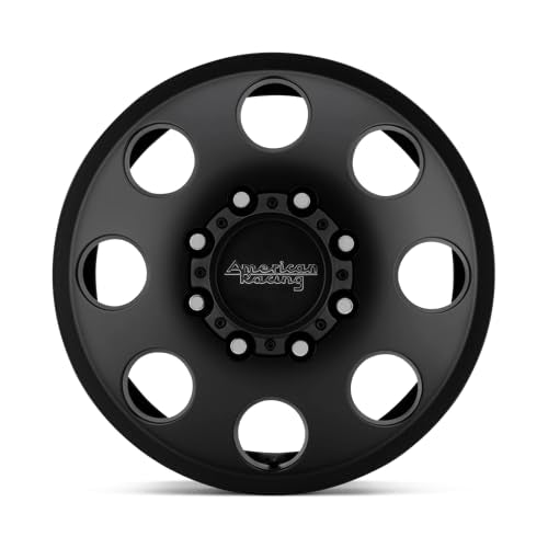 AR204 BAJA DUALLY American Racing 16X6 8X170 7.87 111mm SATIN BLACK - FRONT - AR204660877111