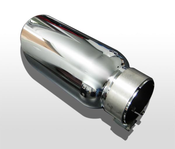 Exhaust Muffler Tip Black Horse, 3" inlet,4" outlet and 10" Length Single Wall Stainless Steel Compatible with All Cars, Trucks and SUVs-MT-RR01SS