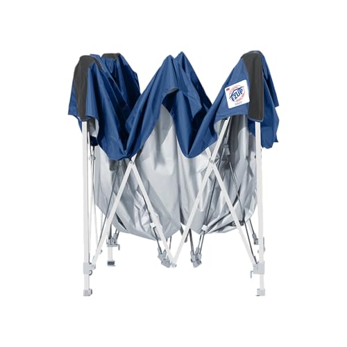 E-Z UP Instant Shelter Dome Canopy, 10' x 10', Vented Top with Wide-Trax Roller Bag & 4 Piece Spike Set, Royal Blue