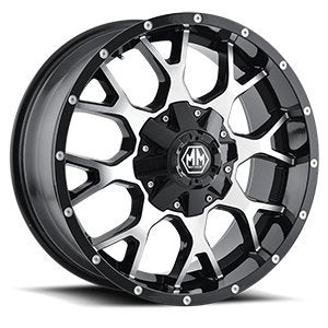 Warrior Mayhem Black/Machined Face Wheel 17" x 9" 6/139.7(6/135) 18 108.00 (Qty 1)