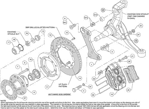Red DP-DB Front Kit,11.00"