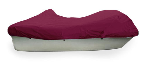 Semi-Custom Trailerite Boat Cover for 5 Seater Paddle Boats, Cranberry (7'8" CL x 65" B)