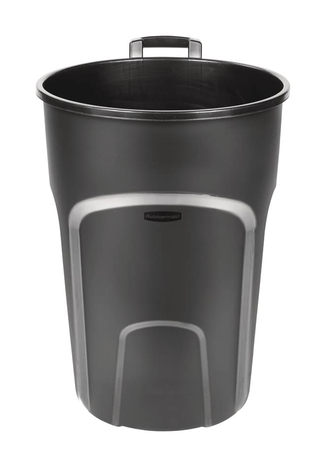 32G Rubbermaid Rollout Trash Can, Black