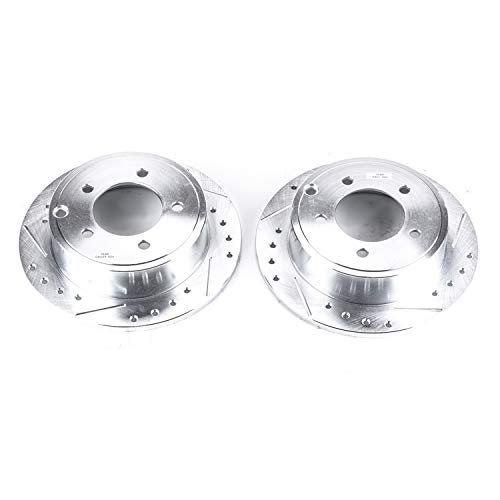 Power Stop Rear AR8370XPR Drilled & Slotted Rotor Pair For Chrysler 200, Chrysler Sebring, Dodge Avenger, Dodge Caliber, Jeep Compass, Jeep Patriot, Mitsubishi Lancer [Model Specific]