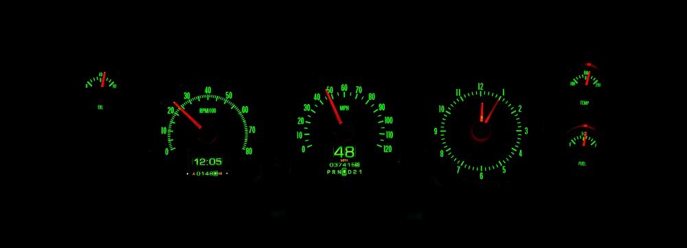 Dakota Digital Retrotech Gauge RTX-70C-CVL-X Instrument System Compatible with 1970-72 Chevy Chevelle SS/Monte Carlo/El Camino and 1971 GMC Spring SP