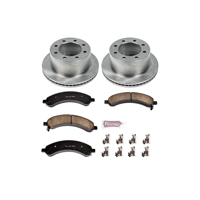 POWERSTOP Autospecialty KOE5328 Rear Replacement Brake Kit-OE Brake Rotors & Ceramic Brake Pads For Chevrolet Express 3500 2003-2008, GMC Savana 3500 2003-2008 [Model Specific]