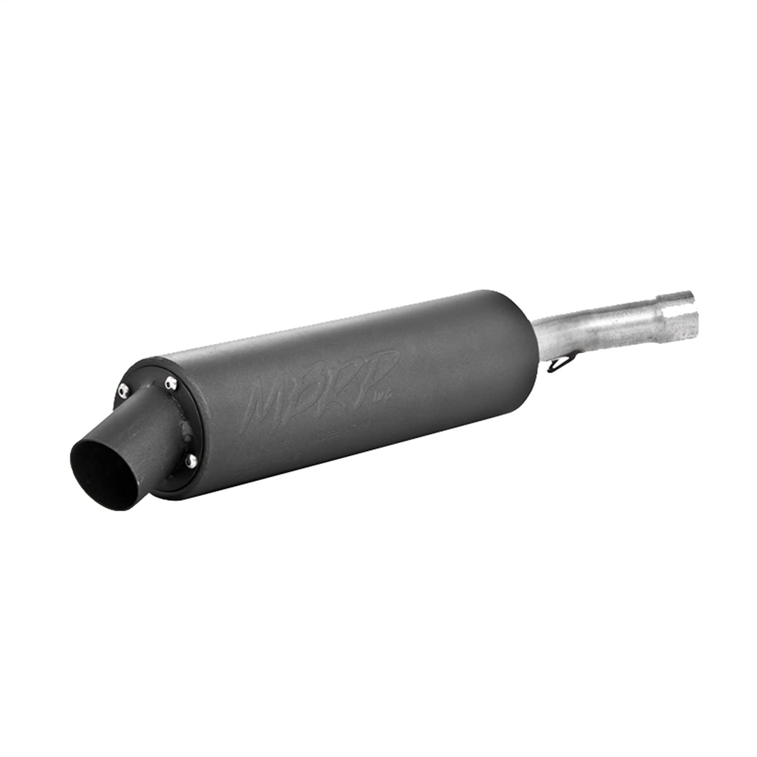 MBRP ATV Straight Core Slip On Muffler Exhaust AT-7301, Mild Sound, Black Coated Aluminized Steel, Fits Suzuki Quadrunner LT-4WD 1987-1998