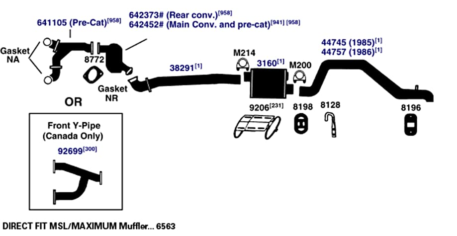 Exhaust Muffler AP Exhaust Products 6563