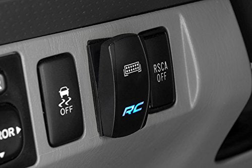 Backlit Rough Country 2"x1" Rocker Switch | Blue Back Light -709SW, Single LED Rocker, Black
