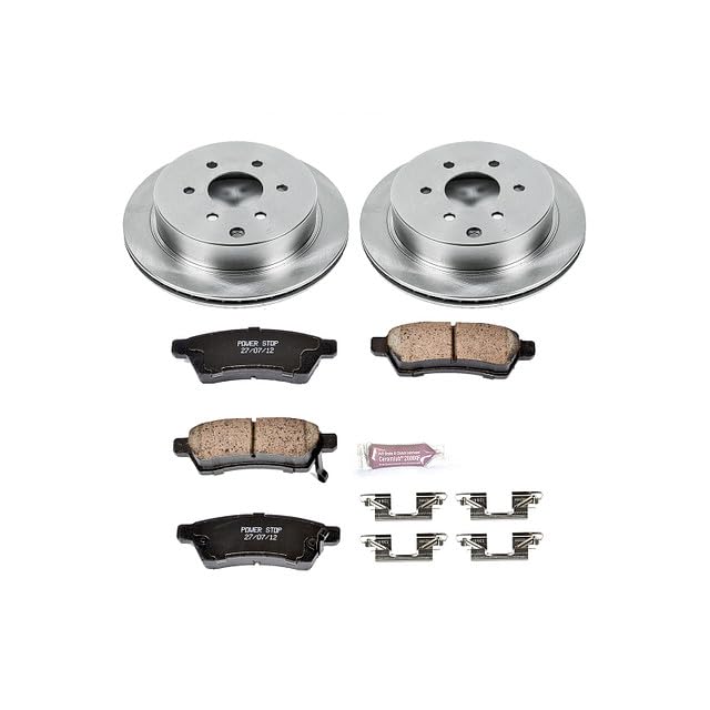 Brake Kit Power Stop For 2009 2010 2011 2012 SUZUKI EQUATOR 2.5L 4.0L V6 | 2005-2019 NISSAN FRONTIER 2WD 4 Cyl | 2005-2019 NISSAN FRONTIER 2WD 6 Cyl Rear Replacement Brake Pad & Rotor Kit KOE4621
