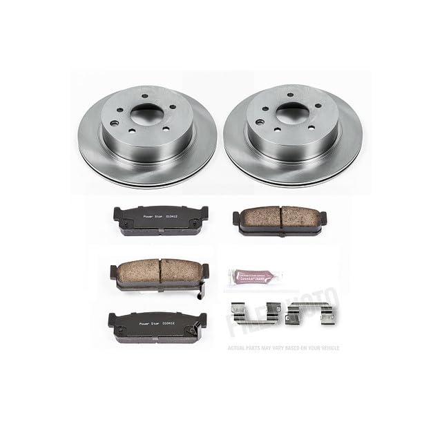 Power Stop KOE1165 Rear Replacement Brake Kit-OE Brake Rotors & Ceramic Brake Pads For INFINITI J30 1993-1997, INFINITI Q45 1997-2001 [Model Specific]