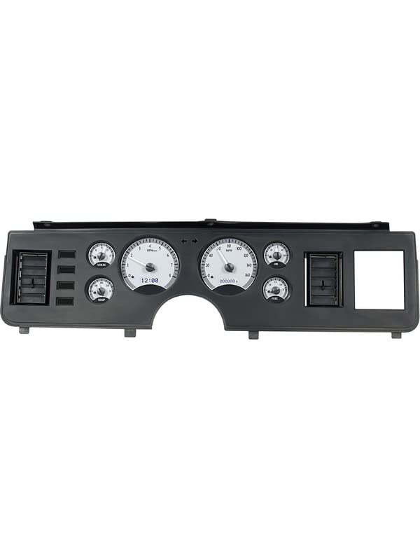 Dakota Digital VHX-79F-MUS-S-W Ford Mustang 79-86 Analog Dash Gauge Silver Alloy White