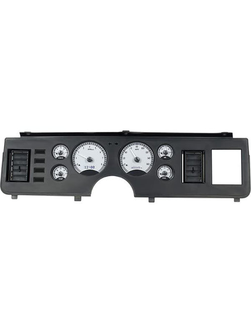 Dakota Digital VHX-79F-MUS-S-W Ford Mustang 79-86 Analog Dash Gauge Silver Alloy White