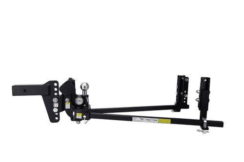 Weigh Safe Heavyweight TrueTow Distribution Hitch - Adjustable 10" Drop with 2" Shank - Built-in Scale to Measure Tongue Weight & Distributed Tongue Weight with 4-Area sway Control - 22,000 lbs GTW