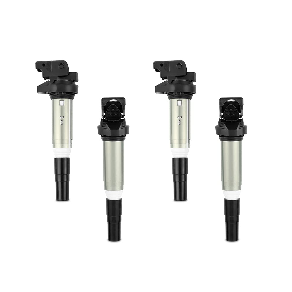 Mishimoto Ignition Coil With BMW M54, N20, N52, N54, N55, N62, S54, S62 Compatible 2002+, Set of 4
