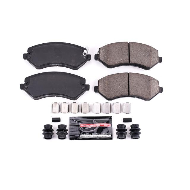 Power Stop Z23-856 Z23 Sport Carbon Fiber Infused Ceramic Brake Pads with Hardware For Town & Country, Voyager, Caravan, Grand Caravan, Liberty [Model Specific]
