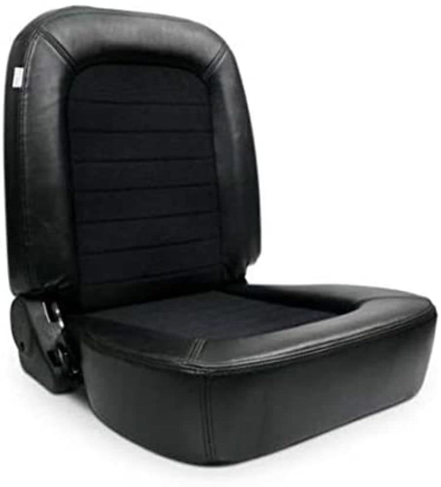 Black Vinyl Trim, ProCar by Scat 80-1550-71R Black Velour Insert Racing Classic Low Back Recliner Right Seat