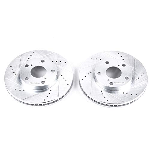 Power Stop Front JBR712XPR Evolution Drilled & Slotted Rotor Pair For Lexus ES300, Toyota Avalon, Toyota Camry, Toyota Sienna, Toyota Solara [Model Specific]