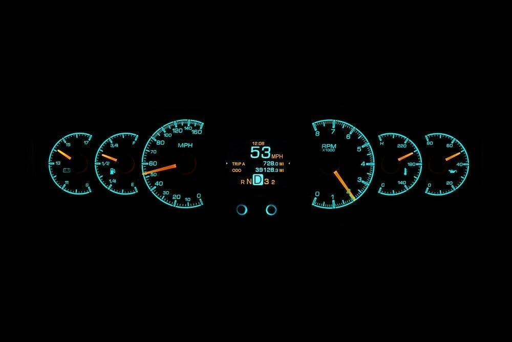 Dakota Digital HDX-78O-CUT-S Analog Gauge System Compatible with 1978-88 Oldsmobile Cutlass Silver Alloy