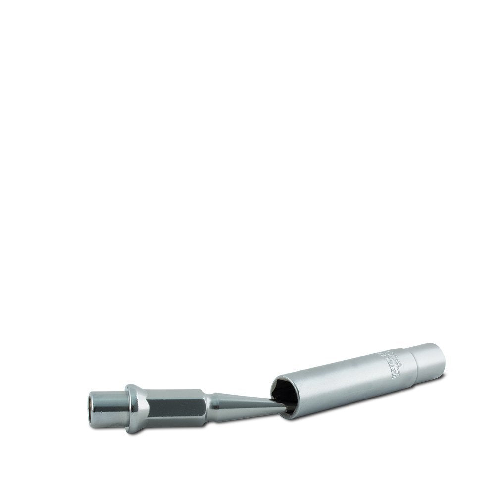 Dually Chrome Metal Lugz Spiked Lugz - 14x1.5 Thread 4.9" Overall Length kit Contains 32 Lugs & 1 Key -7004K8