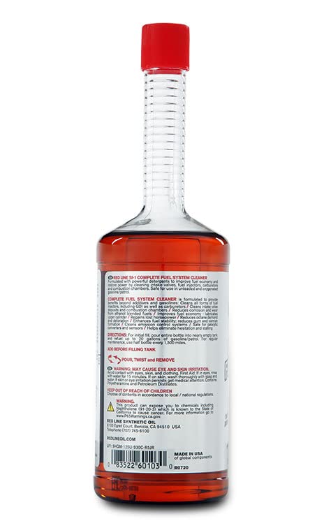 60103 Red Line SI-1 Complete Fuel System Cleaner - 15 Ounce (12 Pack)