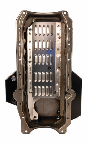 Moroso Steel Circle Track Wet Sump Oil Pan 21329, Fits SBC 1 Piece Rear Seal Block, 6.5" Depth, SK Lite