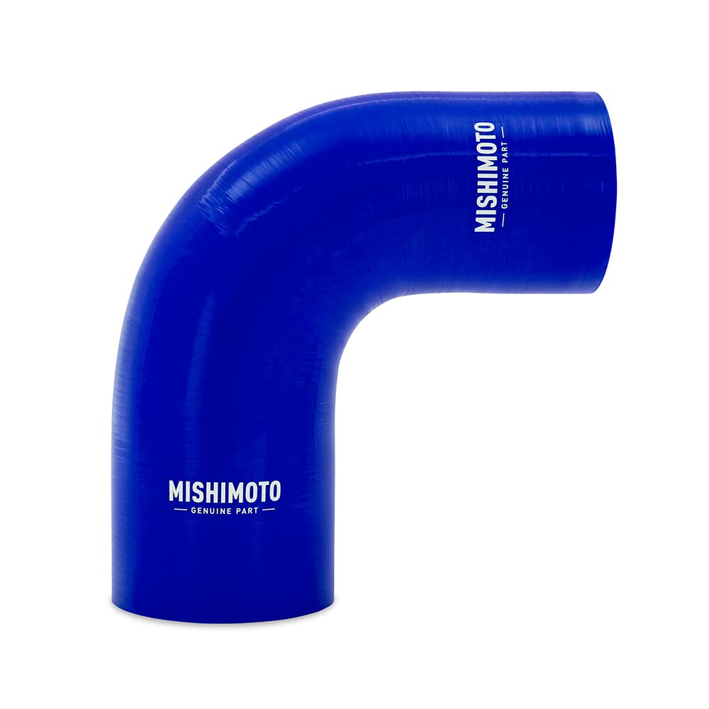 Mishimoto 90-Degree MMCP-R90-27530BL Silicone Transition Coupler, 2.75" to 3.00", Blue