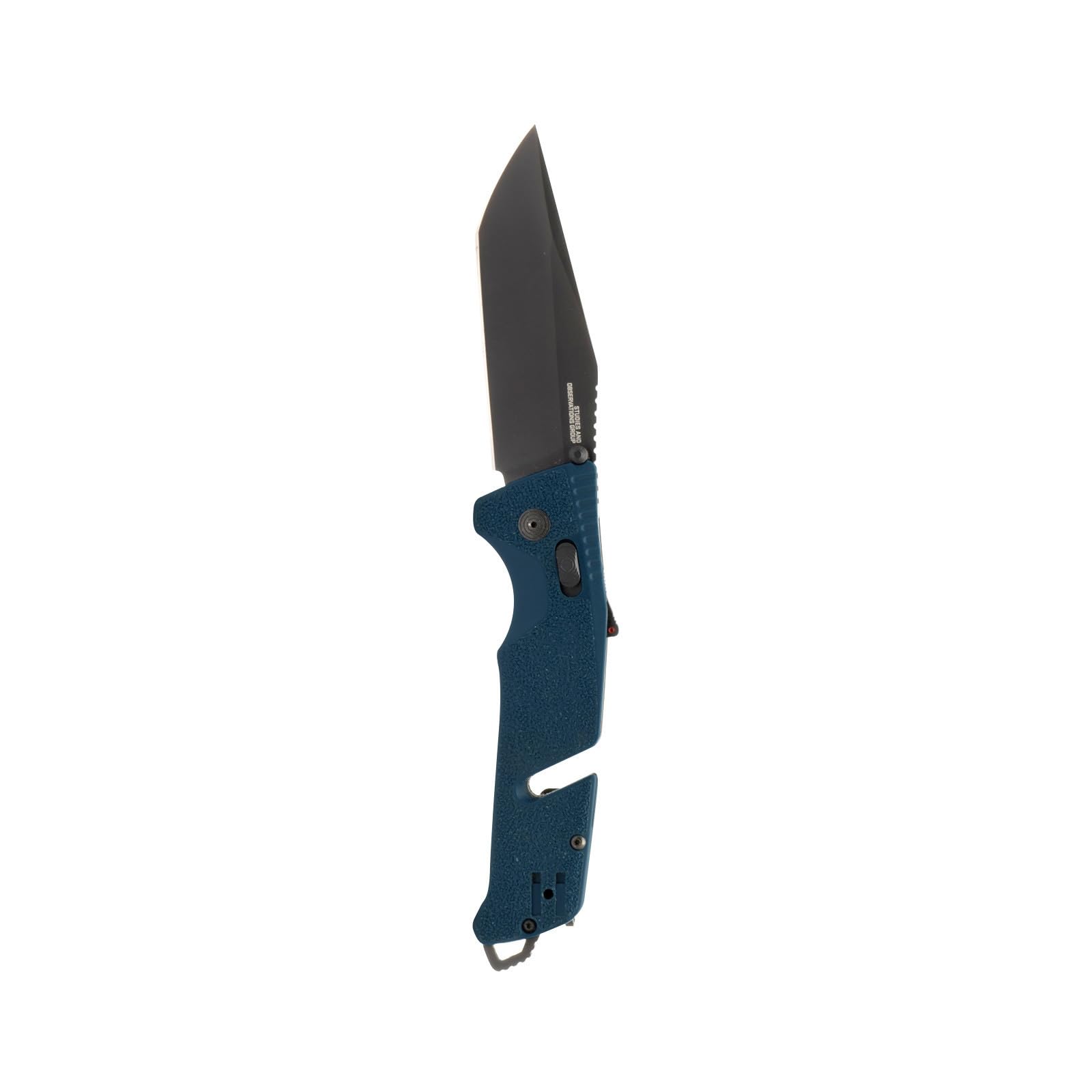 SOG Ambidextrous Trident at Professional Tanto Folding Knives | Heat-Treated CRYO D2 3.75" Stainless Steel Blade, Uniform Blue
