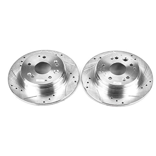 Power Stop Rear JBR926XPR Drilled & Slotted Evolution Rotor Pair For Acura TL 1999-2003 [Model Specific]