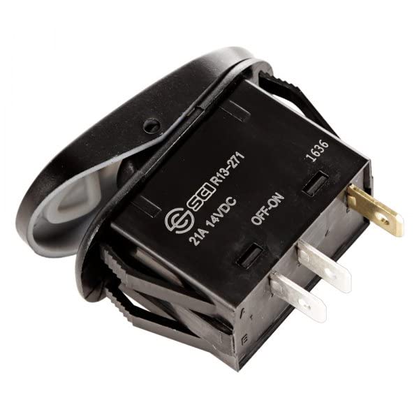 Rugged Ridge Rocker Switch | Black and Amber Thermoplastic Olefin (TPO) | 17235.10 | Fits zNONE