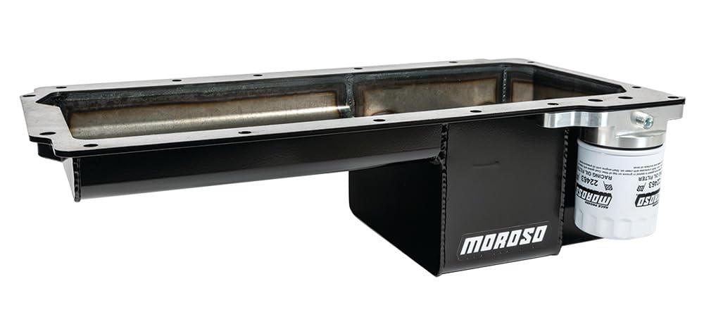 LS Swap Moroso 20150 Oil Pan in Steel, Fits Most Rear Sump Applications