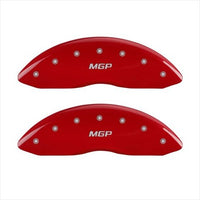 SET OF 4 CALIPER COVERS, FRONT AND REAR ENGRAVED: MGP, RED POWDER COAT FINISH, S