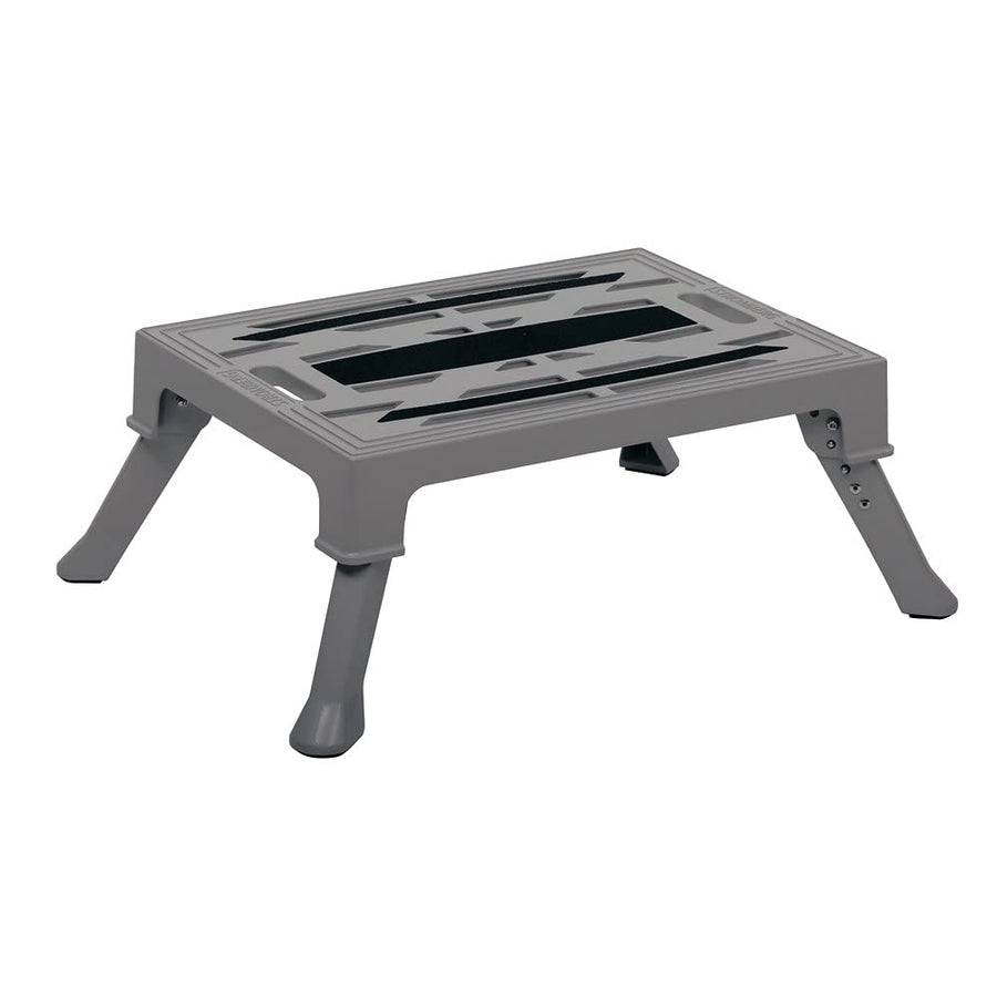 Adjustable 19″ x 14″ Stromberg Carlson RV Platform Step, Lightweight Rust-Resistant Cast Aluminum, Portable Step Stool for Campers, 3-1/8″ and 8-1/8″ Height, 1000 lbs Capacity, Rubber Feet