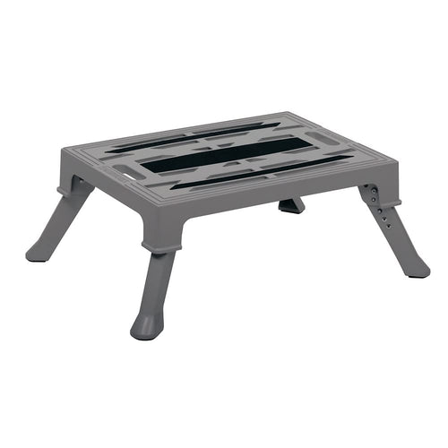 Adjustable 19″ x 14″ Stromberg Carlson RV Platform Step, Lightweight Rust-Resistant Cast Aluminum, Portable Step Stool for Campers, 3-1/8″ and 8-1/8″ Height, 1000 lbs Capacity, Rubber Feet
