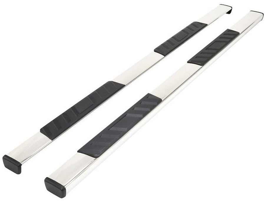 TrailFX Side Steps Truck Fits Chevrolet Silverado 1500 Crew Cab 2007–2018 Polished Stainless Steel with Step Pads 4-Inch Trapezoidal Straight Rocker Panel Mount Set of 2 Running Boards TrailFX A4002S
