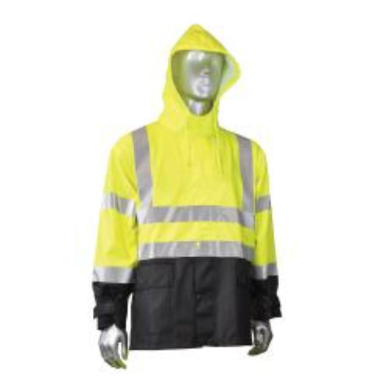 Radians Industrial RW07J-3ZGV-L Safety Rain Jacket