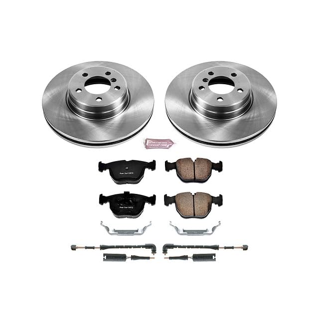 Power Stop Autospecialty KOE5111 Front Replacement Brake Kit-OE Brake Rotors & Ceramic Brake Pads For Land Rover Range Rover 2003-2005 [Model Specific]