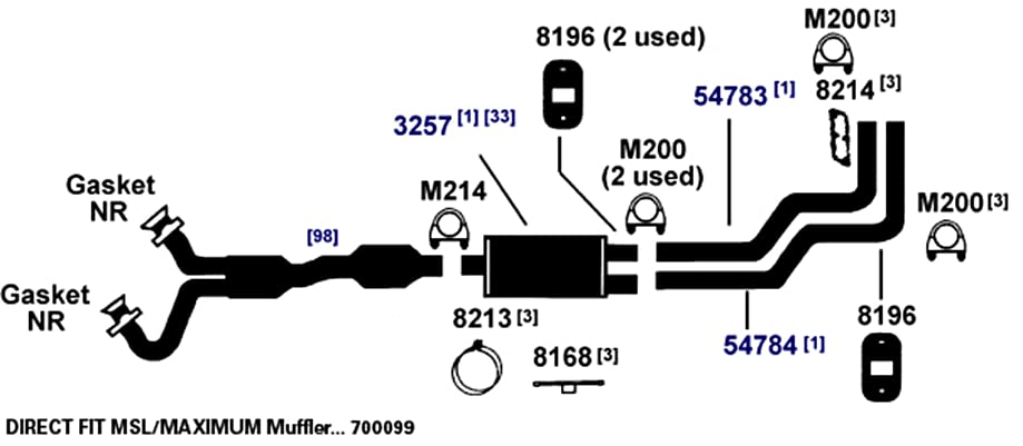 Exhaust Muffler AP Exhaust Products 700099