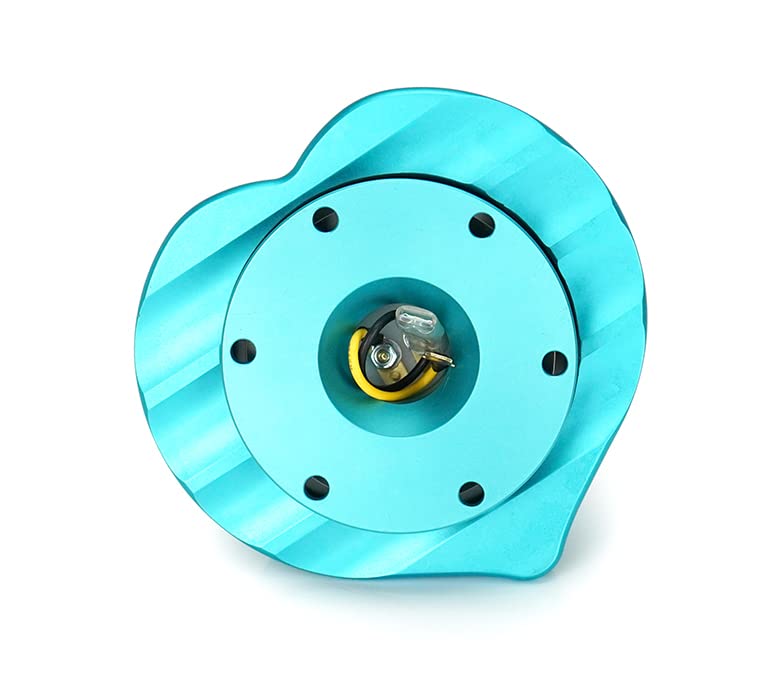 NRG Innovations Steering Wheel NRG-SRK-143MF Quick Release Kit Adapter Mint Body/Mint Heart Shape Ring Flares, 6x70mm & 6x74mm Bolt Pattern