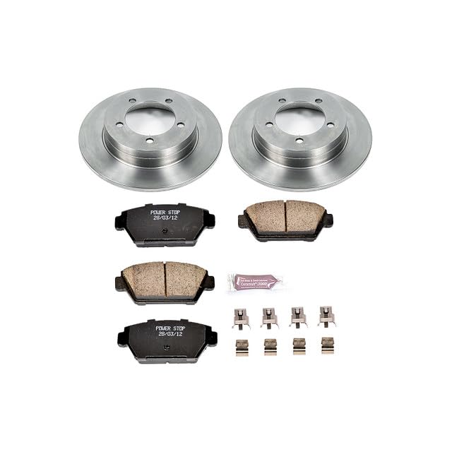 Power Stop KOE684 Rear Replacement Brake Kit-OE Brake Rotors & Ceramic Brake Pads Autospecialty