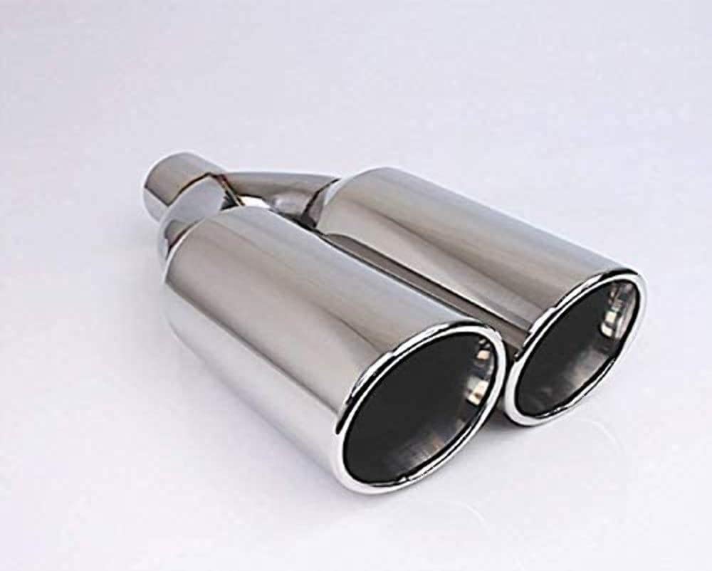 Different Trends - DT-30538DL - Brightt Different Trends Compatible Dt-30538dl 5.00in Dual Double Wall Rolled Edge Ss Exhaust Tip 3.00in Id / 5.00in Od