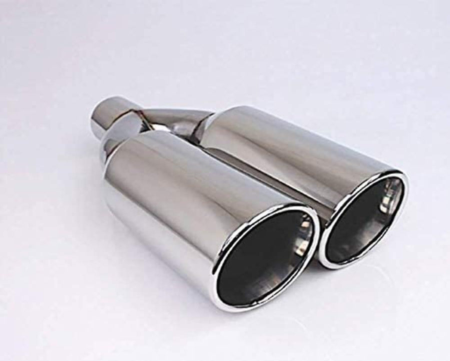 Different Trends - DT-30538DL - Brightt Different Trends Compatible Dt-30538dl 5.00in Dual Double Wall Rolled Edge Ss Exhaust Tip 3.00in Id / 5.00in Od