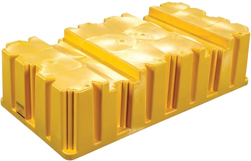 2 Eagle Drum Spill Containment Pallet with Forklift Pockets, 51.5"x26.25"x13.75", 66 Gallon Sump, 4,000 lbs. Load Capacity Secondary Containment Pallet, Made in USA, Yellow, 1620