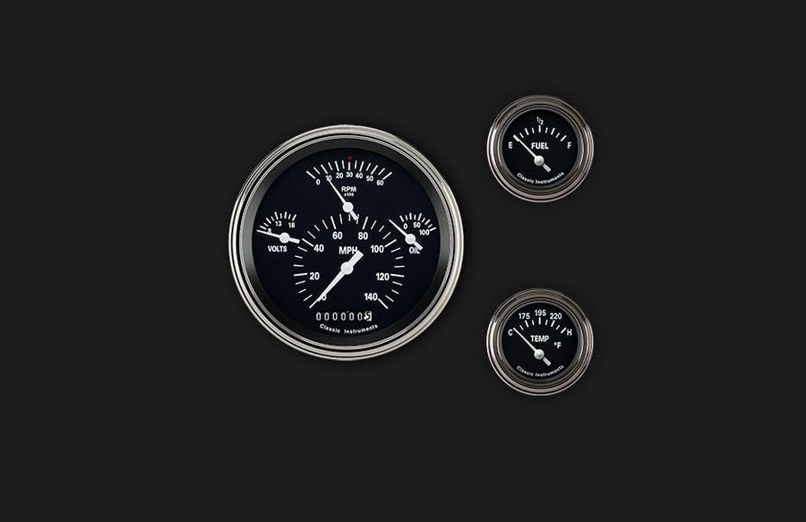 Tetra Classic Instruments TE01BSLF 6 Gauge Set Black
