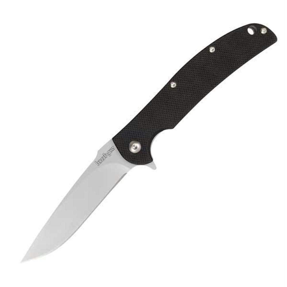 Kershaw Pocketknife Chill, 3.1" 8Cr13MoV Stainless Steel Drop Point Blade, Manual Flipper Opening, Tactical EDC Knife, Black